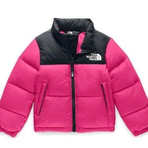 Pink Girls 1996 retro Nuptse North Face Jacket